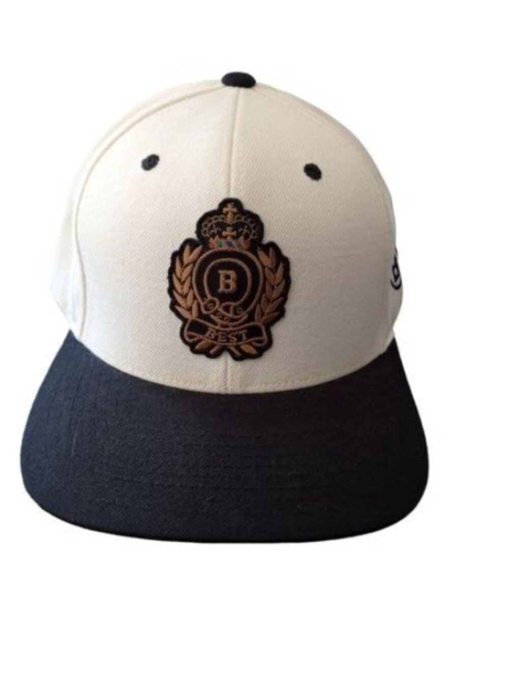 Best - White Snapback Cap - Best Logo on Front w/black bill